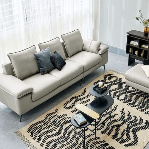 자코모 프리즈 럭스 이태리 천연통가죽 소파 3.5인용 (스툴포함)_이미지