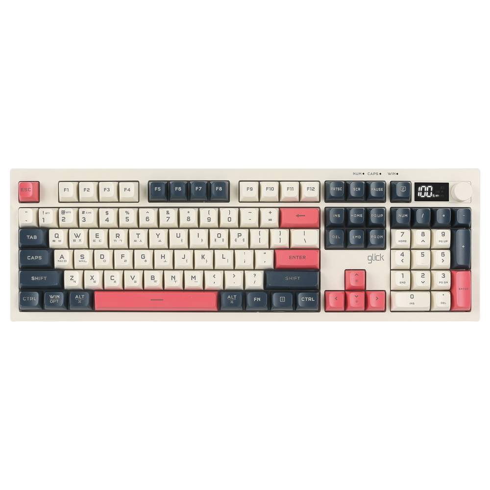지클릭커 OFFICEPRO WK50 사일런스 M RGB 풀윤활 무소음 방수 무선 블루투스 LCD 105 (하바나 카푸치노)_이미지
