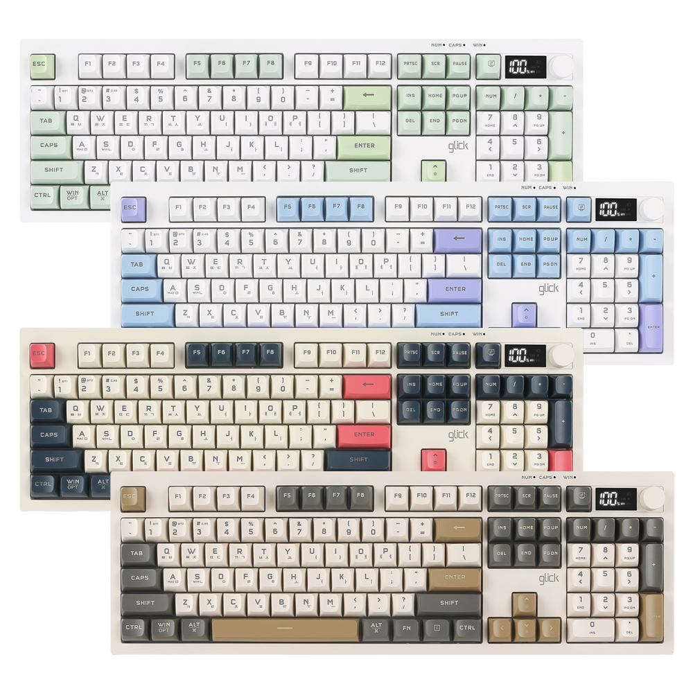 지클릭커 OFFICEPRO WK50 사일런스 M RGB 풀윤활 무소음 방수 무선 블루투스 LCD 105 (하바나 카푸치노)_이미지