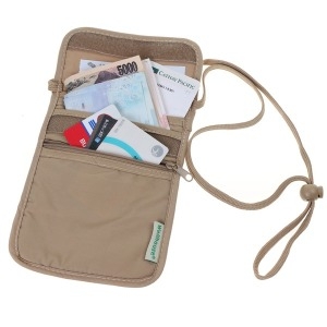 [불명] 웰하우스 목걸이형 안전지갑 여행지갑 여권파우치