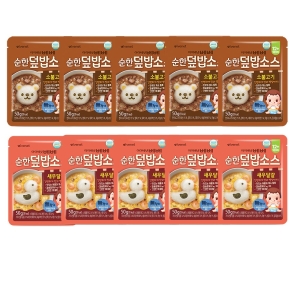 아이배냇 베베 처음먹는 순한덮밥소스 10개세트 12개월부터 소불고기5개 + 새우달걀5개