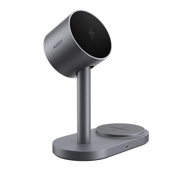 Aukey 맥퓨전 2X 25W Qi2.2 2in1 듀얼 무선 충전 스탠드 LC-MC213이미지입니다. 누르면 해당 게시물로 새창이동합니다.