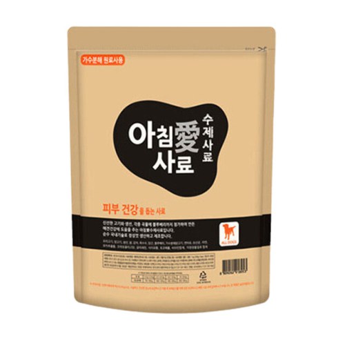 에이티바이오 아침애 수제사료 피부건강 3kg (2개)_이미지