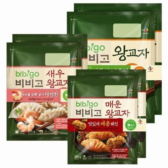 CJ제일제당 비비고 왕교자 455kg x 2개+매운 왕교자 385g x 2개+새우 왕교자 315g x 2개 (1개)