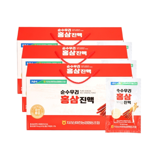 맘스킹 지리산마천농협 순수 우리 홍삼진액 70ml 30포 (3개)_이미지