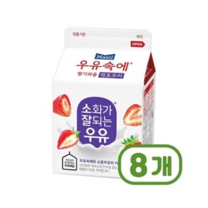 매일유업 우유속에 딸기 락토프리 300ml (8개)