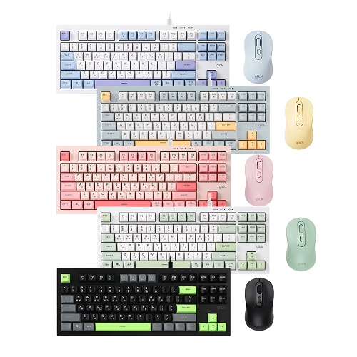 지클릭커 OFFICEPRO OPS70 사일런스 M 마들렌 키보드 마우스 세트 87 (Greenwich)_이미지
