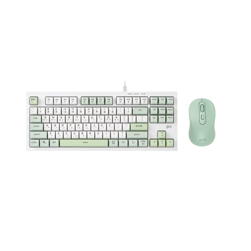 지클릭커 OFFICEPRO OPS70 사일런스 M 마들렌 키보드 마우스 세트 87 (Greenwich)_이미지