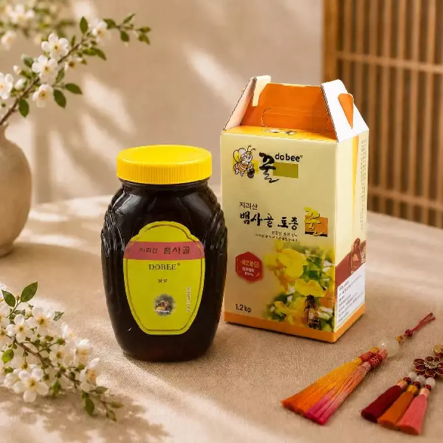 뱀사골토종꿀 지리산뱀사골 토종꿀 밤꿀 1.2kg(병/선물용박스) (1개)_이미지