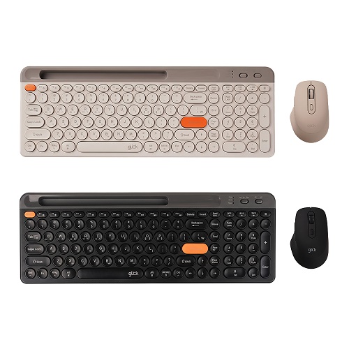 지클릭커 오피스프로 WMK929B 무선 키보드 마우스 세트 (베이지)