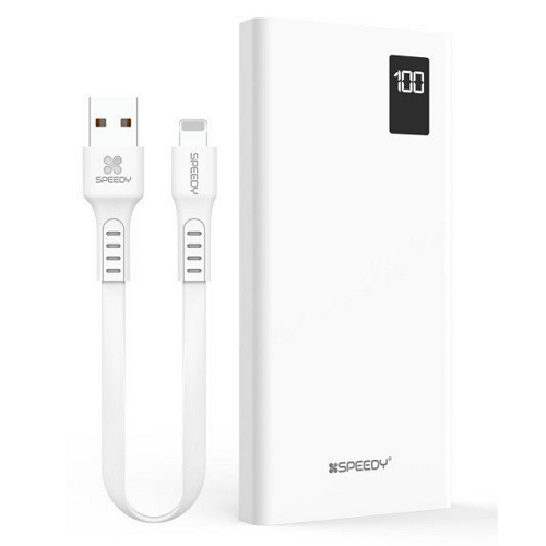 디엠케이코리아 SPEEDY PD 20W 슬림 핏 보조배터리 SPE-PA10DPQ 10000mAh (8핀 케이블포함, 1개)