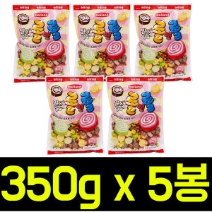 멜랜드 롤앤롤 소프트캔디 350g x 5봉 투시팝 츄파춥스