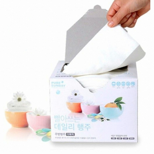 퓨어썬데이 빨아쓰는 데일리 행주 50매 (1팩)