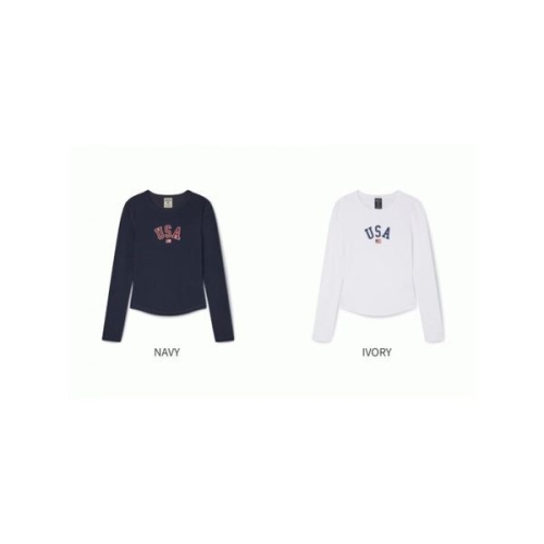 씨에프 USA 골지 크루넥 반팔티 / USA RIibbed Crew-neck T-Shirt WHLAG2292F