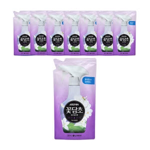 LG생활건강 샤프란케어 꽃담초 섬유탈취제 자스민꽃향 리필 320ml (8개)
