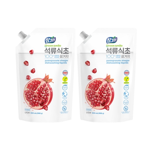 참그린 석류식초 리필 900g (860ml) (2개)_이미지