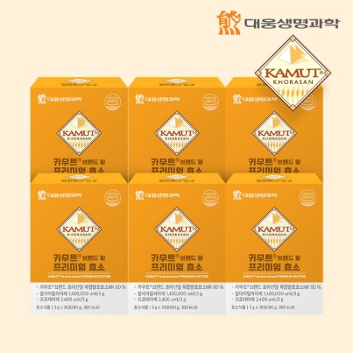 대웅생명과학 카무트R 브랜드 밀 프리미엄 효소 30포 (6개)