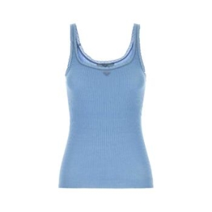 ����� Light blue cotton tank top P29B82SOOO17LA F0013