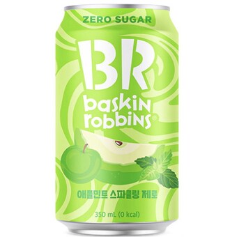 배스킨라빈스 애플민트 스파클링 제로 350ml