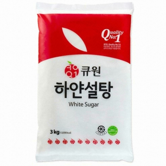 삼양사 큐원 하얀설탕 3kg (2개)