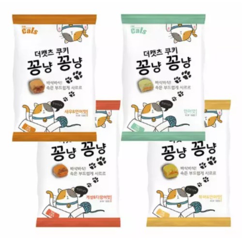 펫더맨 더캣츠 쿠키 꽁냥꽁냥 콤보 100g (4개)