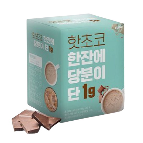 바이오믹스테크 핫초코 한잔에 당분이 단 1g 10T (4개)_이미지