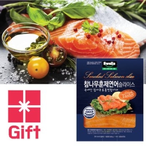 피쉬앤 프리미엄급 칠레산 훈제연어 선물세트 참나무훈제연어슬라이스 200g 5개+소스3개