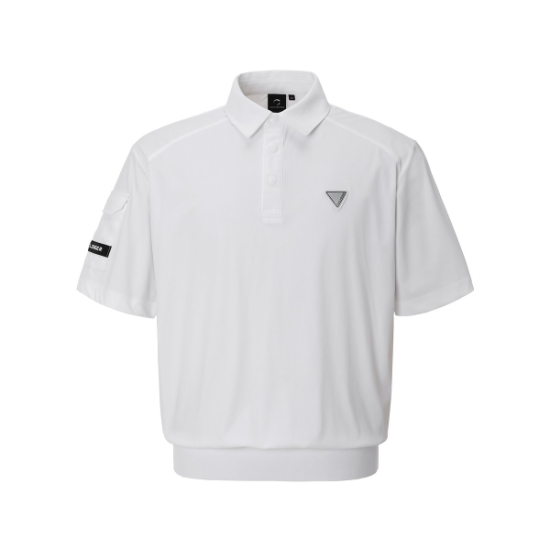  챌린저 냉감트리코트 소매포켓 블루종 반팔티셔츠 CHD2MST0245WH