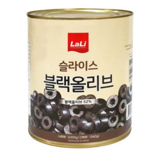 푸드올마켓 라리 슬라이스 블랙올리브 3kg (1개)_이미지