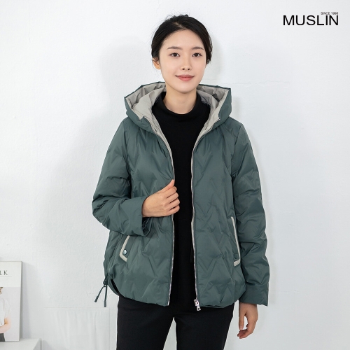 모슬린 엄마옷 덕다운 투톤 패딩점퍼 JP516317 중년여성/50대/60대/70대/빅사이즈/할머니옷