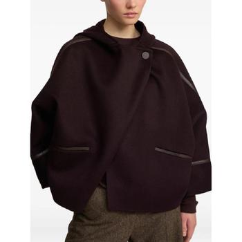 레더 트리밍 후드 재킷 26WYV02161CATL T