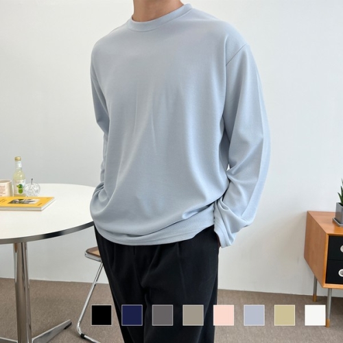  유니클로 대체 봄여름 루이스 남자 리버플 무지 긴팔 티셔츠 SD-220978 휴양지룩 하객룩 남자기본티 남성라
