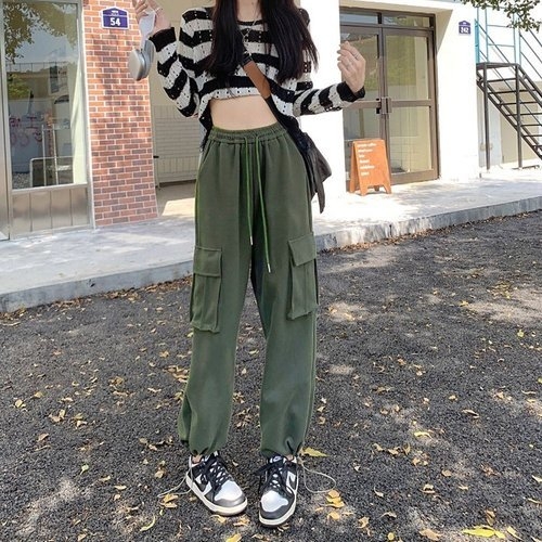 알티피아 비쿠스 여자 카고 밴딩 스트링 조거 팬츠 500394 WE60121