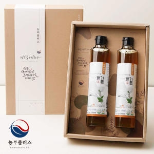 농부플러스 국산 냉압착 생들기름 저온착유 들기름 300ml 2병 선물세트_이미지