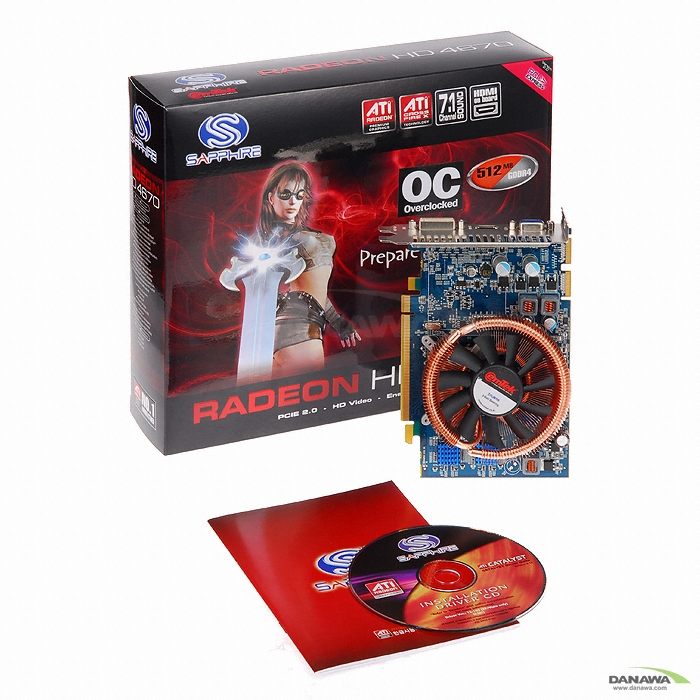SAPPHIRE 라데온 HD 4670 HDMI D4 O.C 512MB VF9 이엠텍_이미지