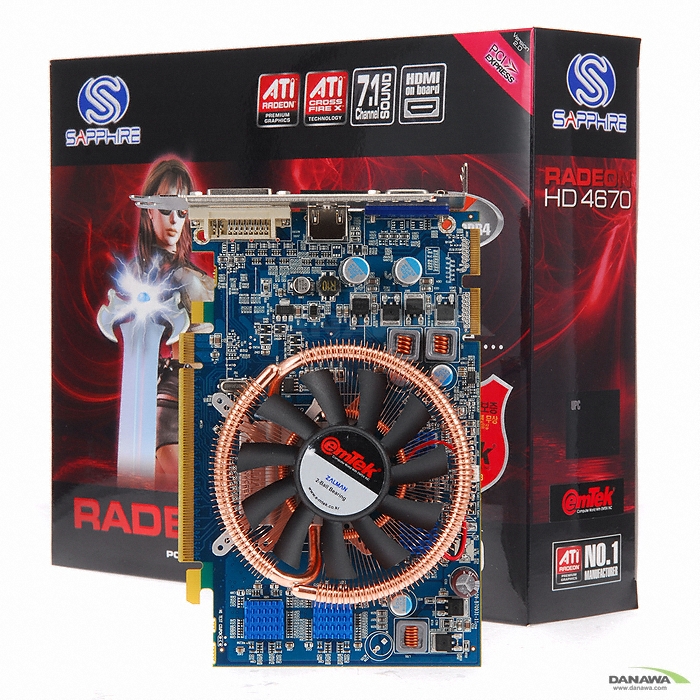 SAPPHIRE 라데온 HD 4670 HDMI D4 O.C 512MB VF9 이엠텍_이미지