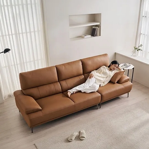 삼익가구 단트 프리미엄 천연가죽 소파 4인용 (스툴별도)_이미지