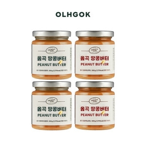 잼홀릭 옳곡 땅콩버터 크런치 200g x 2개 + 스무스 200g x 2개_이미지