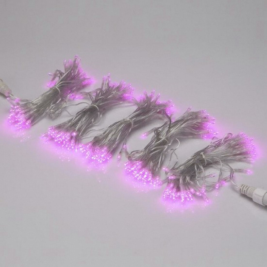 일신 LED 연결형 투명선 핑크색 트리전구 300구_이미지