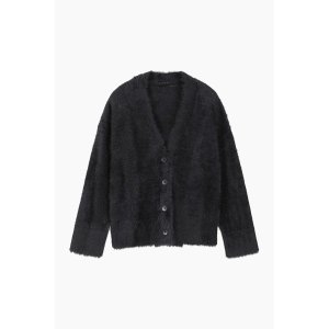  SISLEY 플러피 브이넥 가디건 19VBM602B 742530 S 블랙 742530