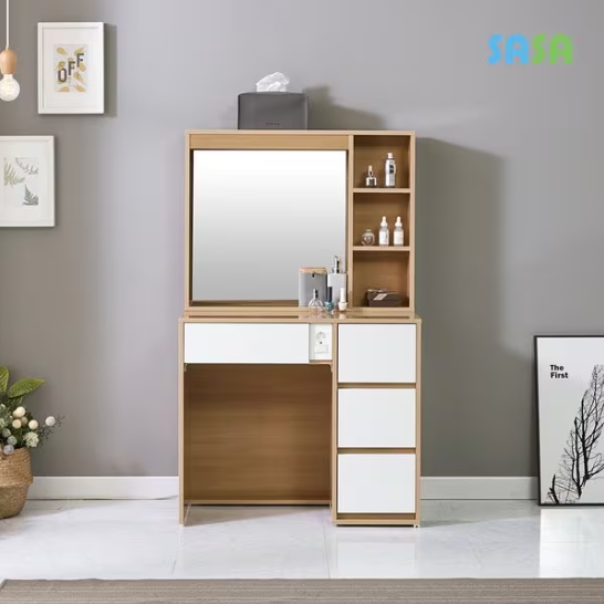 사사가구 비스 LED 3단 서랍 화장대 800_이미지