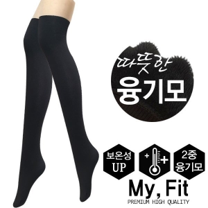 [불명] 온세상 따뜻한 밍크털 융 기모 양말 니삭스 판타롱양말_이미지