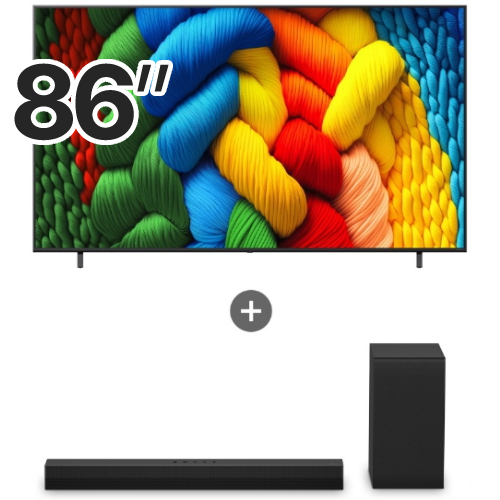 LG전자 나노셀 AI 86NANO80AEA (스탠드+사운드바, S40T)