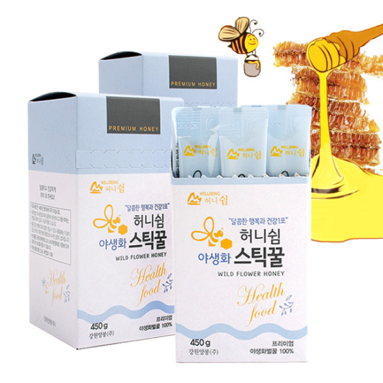 강원양봉 허니쉼 야생화 스틱꿀 30포 (3개)_이미지