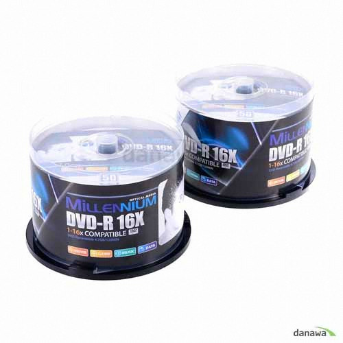 Millennium DVD-R 4.7GB 16x 케익 (100장)_이미지