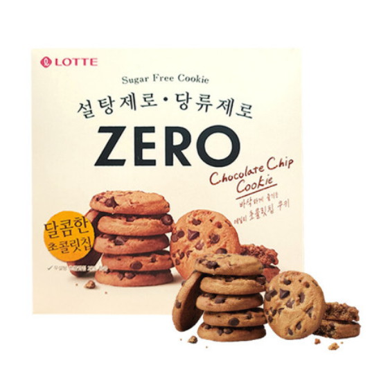 롯데웰푸드 제로 초콜릿칩 쿠키 12개입 168g (1개)_이미지