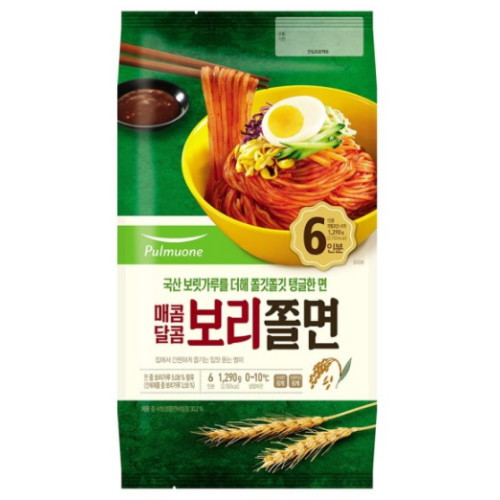 매콤달콤 보리쫄면 6인분 1.29kg