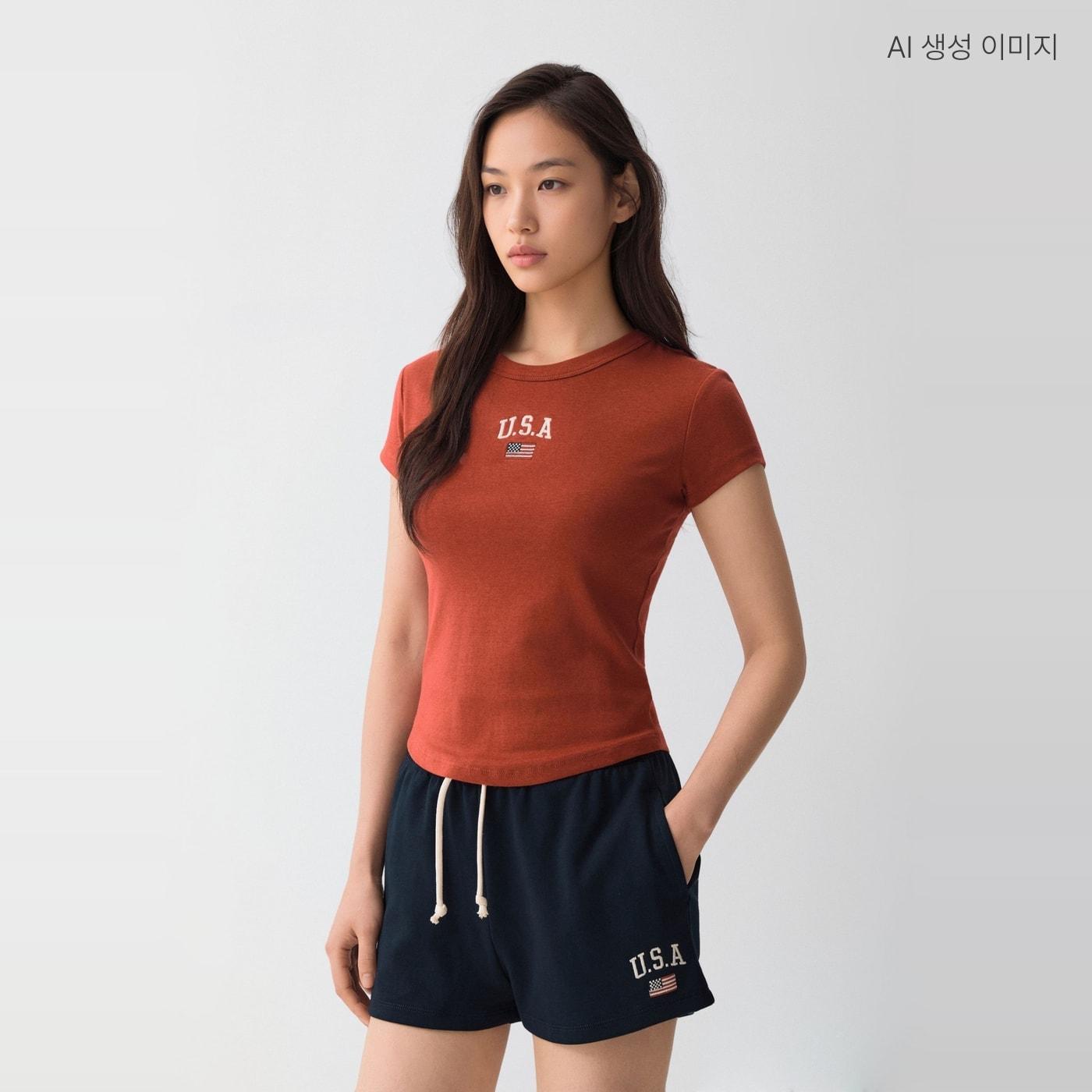 스파오 USA 슬림핏 반팔티 RE SPRPG37G53
