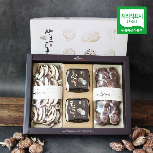 친환경팔도 장흥 표고버섯 동고 혼합 선물세트 동고+슬라이스+표고분말