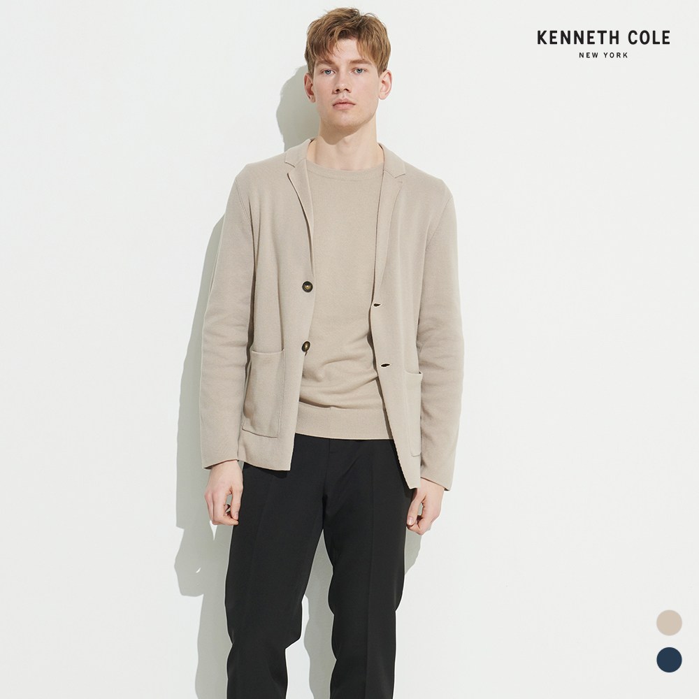 케네스콜 남 코튼 니트 자켓형 가디건 HKPSCGW114P_이미지